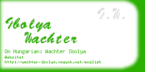 ibolya wachter business card